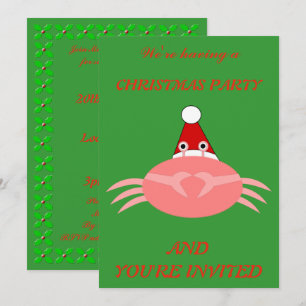 kerstkrab - Aangepaste uitnodiging