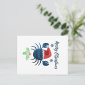 kerstkrab briefkaart (Staand voorkant)