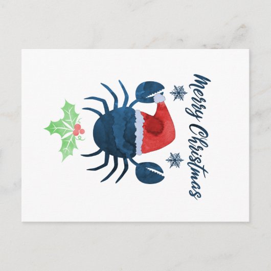 kerstkrab briefkaart (Voorkant)