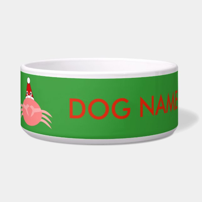 Kerstkrab Dog Bowl Voerbakje (Links)