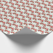 kerstkrab Funny Crab Santa Hat Kustkrab Cadeaupapier (Hoek)