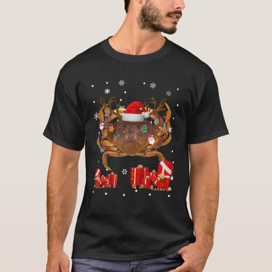 Kerstkrab Funny Santa Reindekrab Lover Gif T-shirt (Voorkant)
