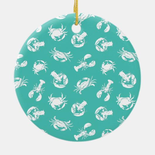 kerstkrab keramisch ornament (Achterkant)