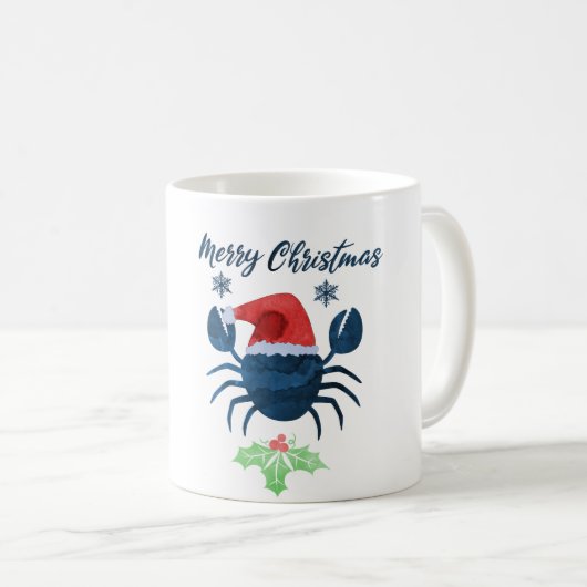 kerstkrab koffiemok (Voorkant rechts)