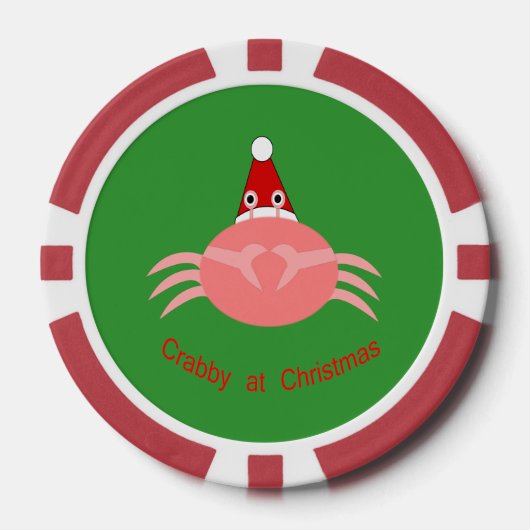 kerstkrab poker chips (Voorkant)