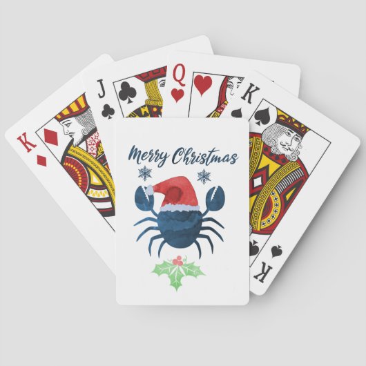 kerstkrab pokerkaarten (Achterkant)