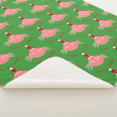 Kerstkrab Sherpa Blanket Deken (3/4)