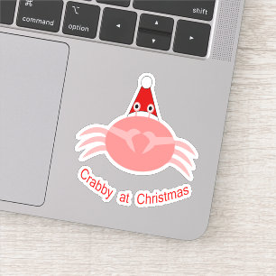 kerstkrab sticker
