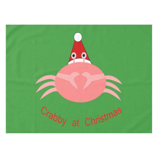 kerstkrab tafelkleed (Voorkant (Horizontaal))