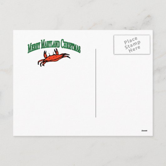 kerstkrab uit Maryland Feestdagenkaart (Achterkant)