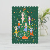 kerstkraker feestdagenkaart (Staand voorkant)