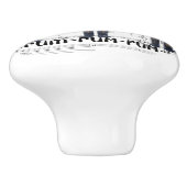 kerstkraker keramische knop (Zijkant)