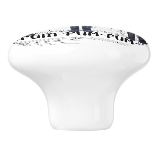 kerstkraker keramische knop (Zijkant)