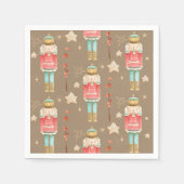 kerstkraker Rustic Kraft Cocktail Servet (Voorkant)