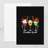 kerstkraltjes, glaasjes, van wijn, met schimmelhoe kaart (Voorkant / Achterkant)