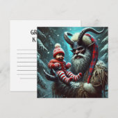 kerstkrampus feestdagenkaart (Voorkant / Achterkant)