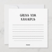 kerstkrampus feestdagenkaart (Achterkant)