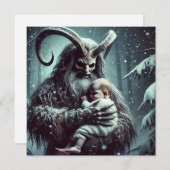 kerstkrampus feestdagenkaart (Voorkant / Achterkant)