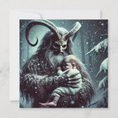 kerstkrampus feestdagenkaart (Voorkant)