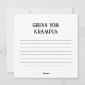 kerstkrampus feestdagenkaart (Achterkant)