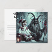 kerstkrampus feestdagenkaart (Voorkant / Achterkant)