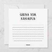 kerstkrampus feestdagenkaart (Achterkant)