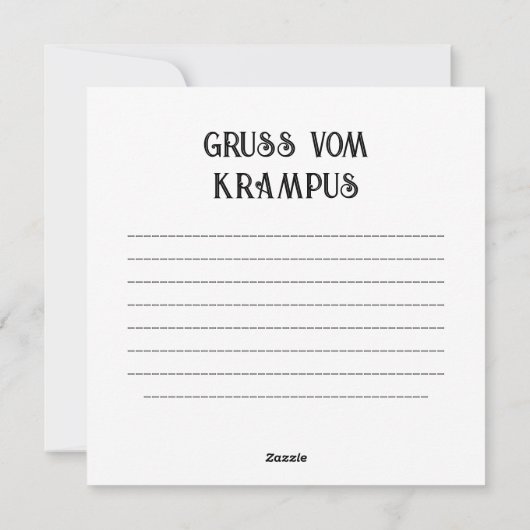 kerstkrampus feestdagenkaart (Achterkant)
