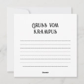 kerstkrampus feestdagenkaart (Achterkant)