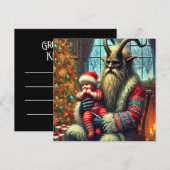 kerstkrampus feestdagenkaart (Voorkant / Achterkant)