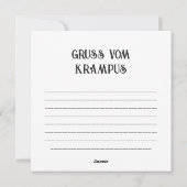 kerstkrampus feestdagenkaart (Achterkant)