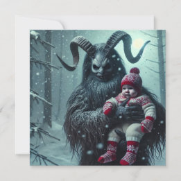 kerstkrampus feestdagenkaart