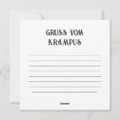 kerstkrampus feestdagenkaart (Achterkant)