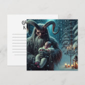 kerstkrampus feestdagenkaart (Voorkant / Achterkant)