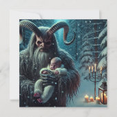 kerstkrampus feestdagenkaart (Voorkant)