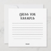 kerstkrampus feestdagenkaart (Achterkant)