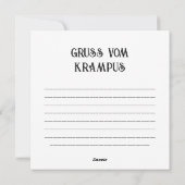 kerstkrampus feestdagenkaart (Achterkant)