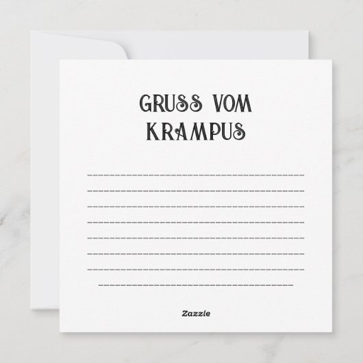 kerstkrampus feestdagenkaart (Achterkant)