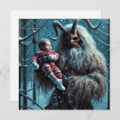kerstkrampus feestdagenkaart (Voorkant / Achterkant)