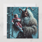 kerstkrampus feestdagenkaart (Voorkant)