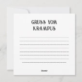 kerstkrampus feestdagenkaart (Achterkant)