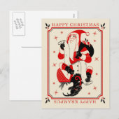 kerstkrampus-Kaart - lijst Feestdagenkaart (Voorkant / Achterkant)