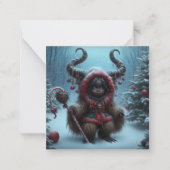 kerstkrampus notitiekaartje (Voorkant)