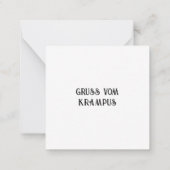 kerstkrampus notitiekaartje (Achterkant)