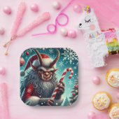 kerstkrampus papieren bordje (Feest)