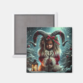 kerstkrampusmagneet magneet (Voorkant / Achterkant)