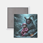 kerstkrampusmagneet magneet (Voorkant / Achterkant)