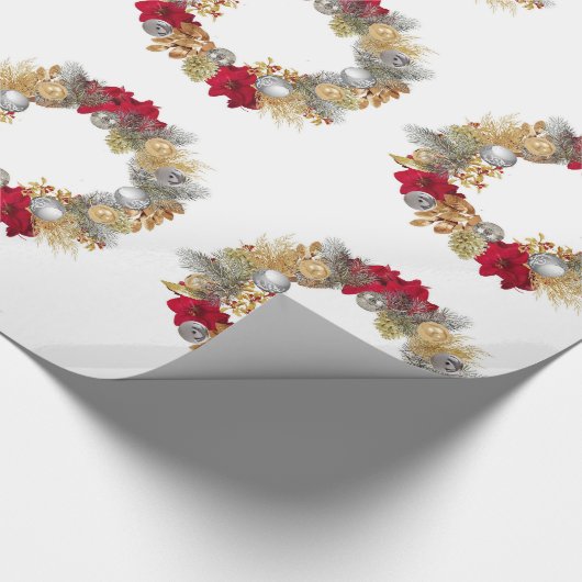 kerstkranen omslagpapier cadeaupapier (Hoek)