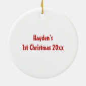 Kerstkrans (2-zijdig) Gepersonaliseerd Keramisch Ornament (Achterkant)