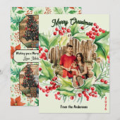 Kerstkrans 3 Foto Kerstkaart (Voorkant / Achterkant)