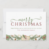 Kerstkrans 4 foto familie feestdagenkaart (Voorkant)